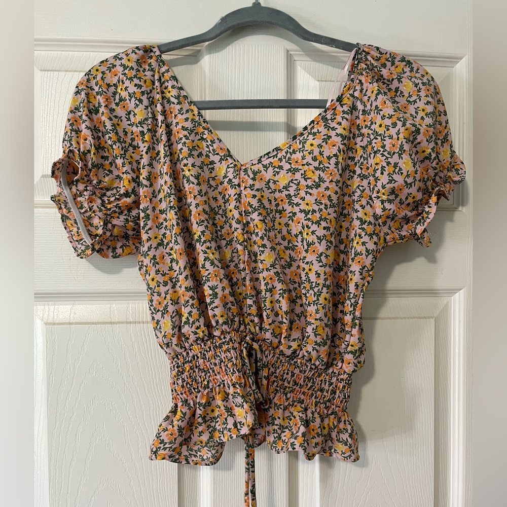 Floral Pink Blouse